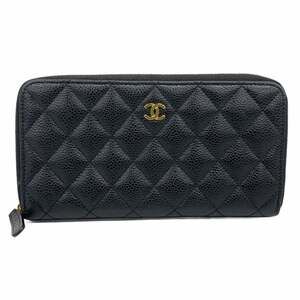 CHANEL Black Caviar Leather Wallet